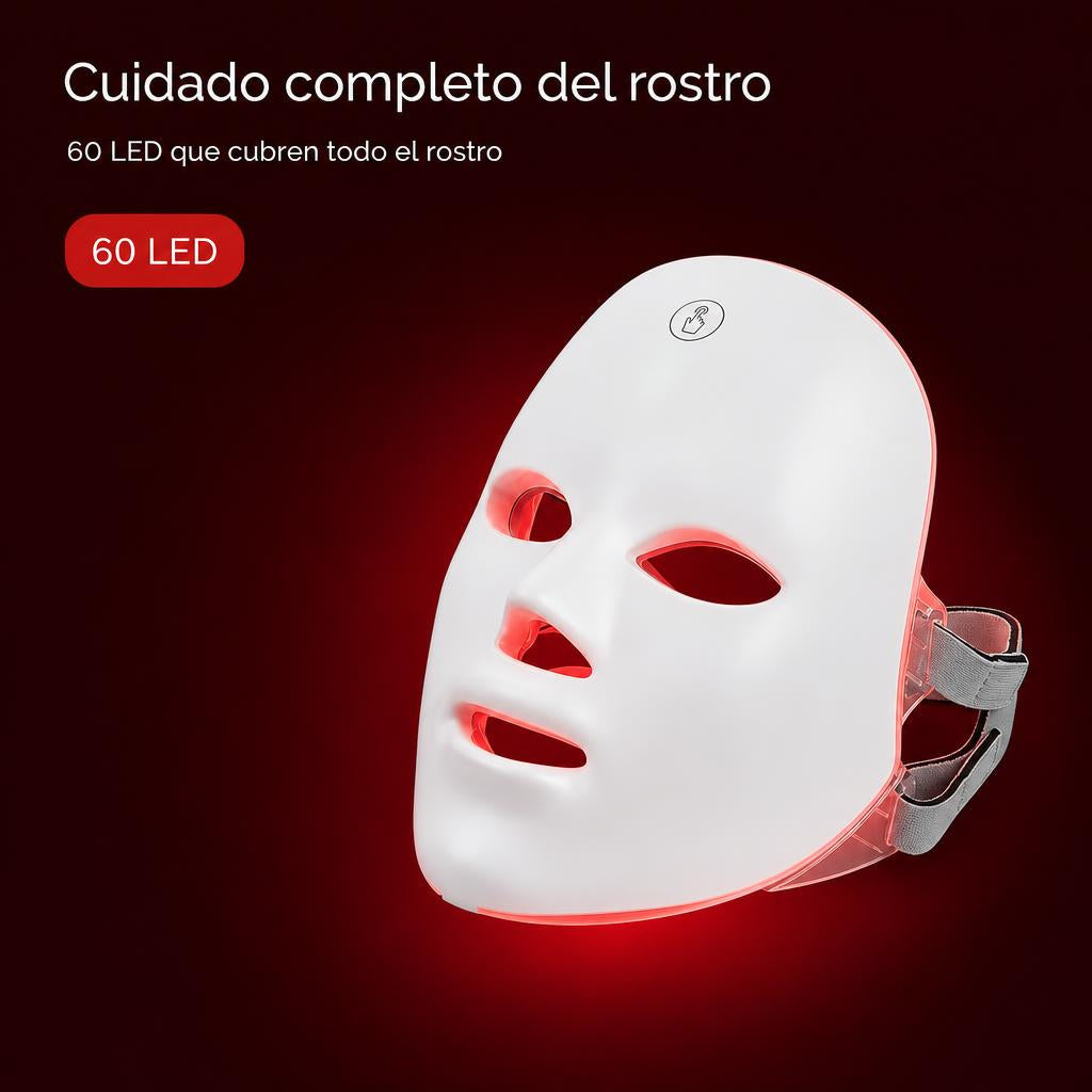 Máscara LED con 60 LED que cubren todo el rostro