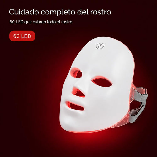 Máscara LED con 60 LED que cubren todo el rostro